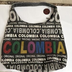 Rare Robin Ruth Bag Original Columbia Black Bag With Colorful Columbia
